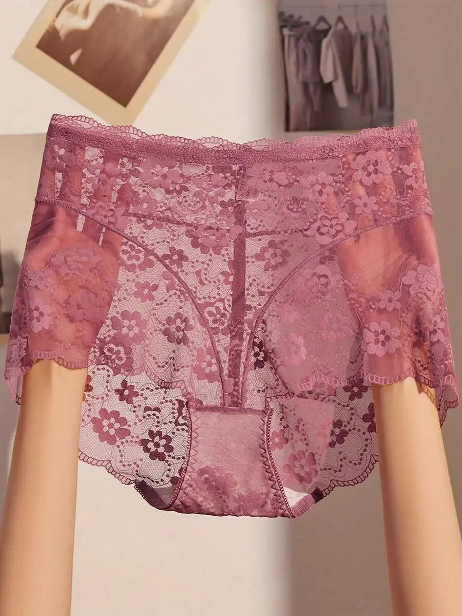 Lace High Waisted Briefs For Curvy Women Tummy Control