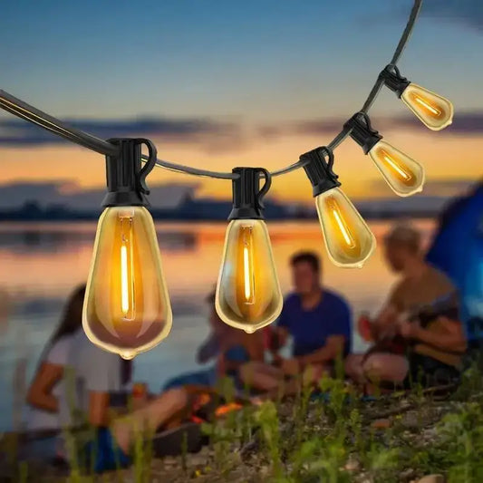 MIMIRGB Outdoor String Lights 60 LED Bulbs For Patio And Garden