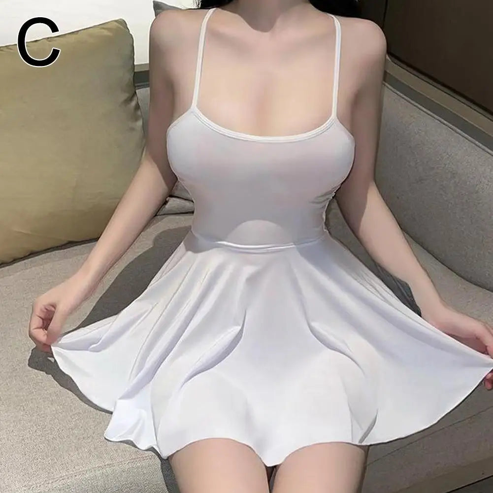 Sexy Lace Patchwork Camisole Nightgown For Women Lingerie Nightwear