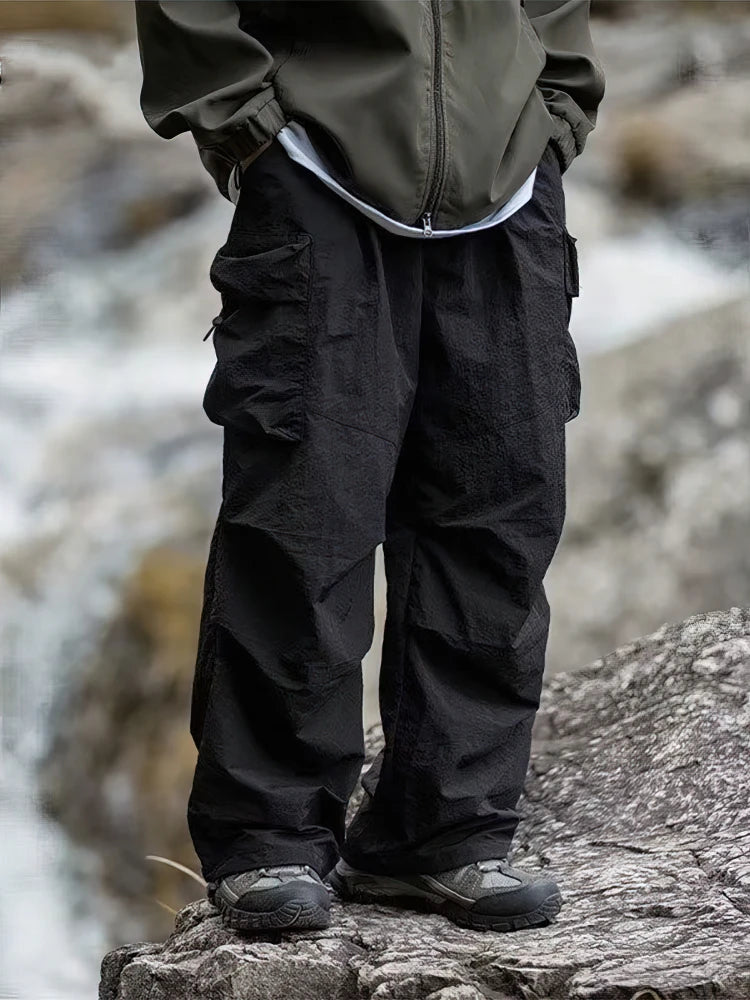 ZOYLEIR Vintage Baggy Hiking Cargo Pants For Men Outdoor Waterproof