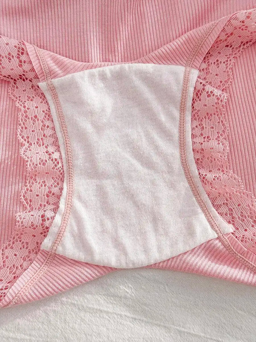 Women Ribbed Boxer Briefs With Bow Decoration For Everyday Comfort
