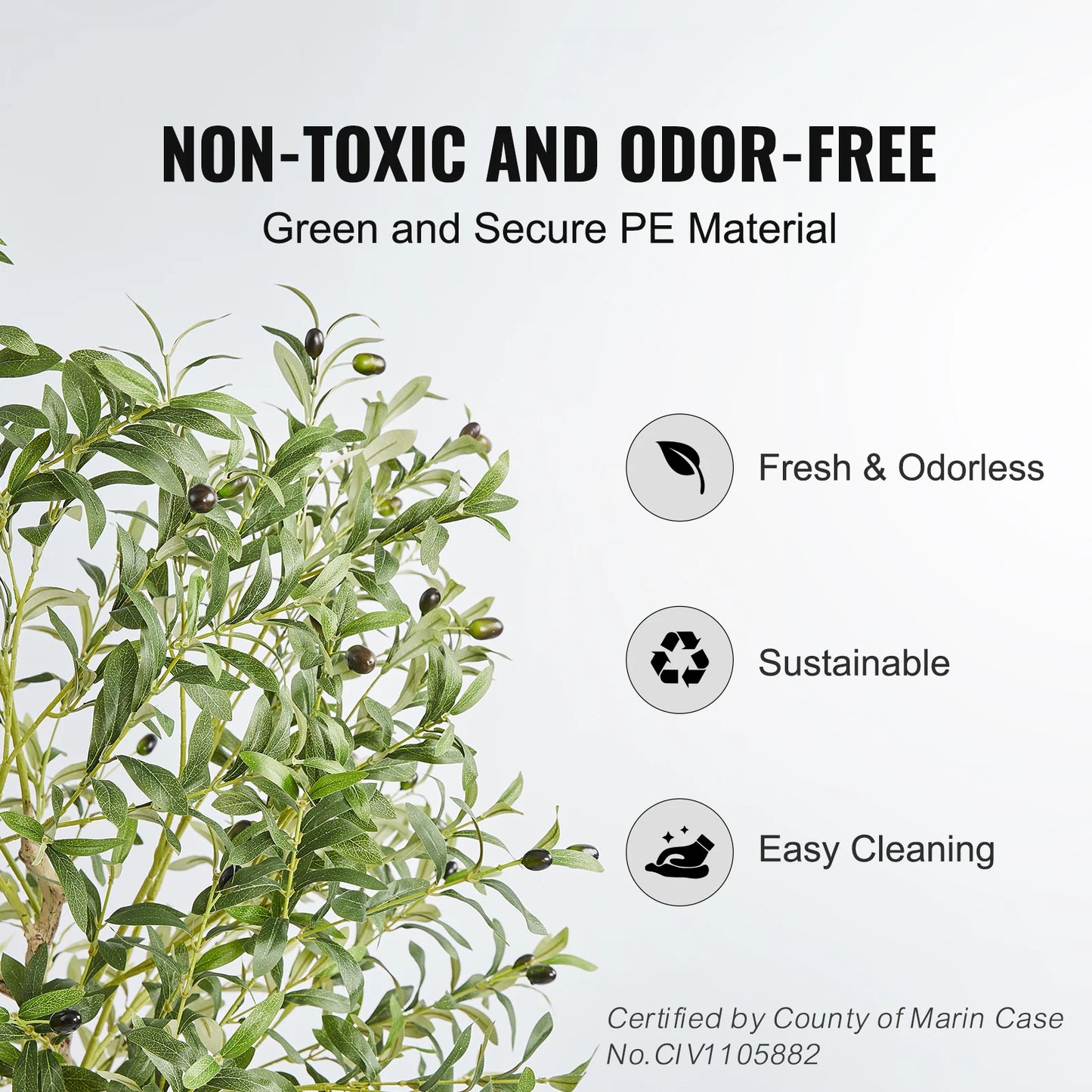 SucceBuy Artificial Olive Tree Faux Plant Indoor Anti Tilt Protection