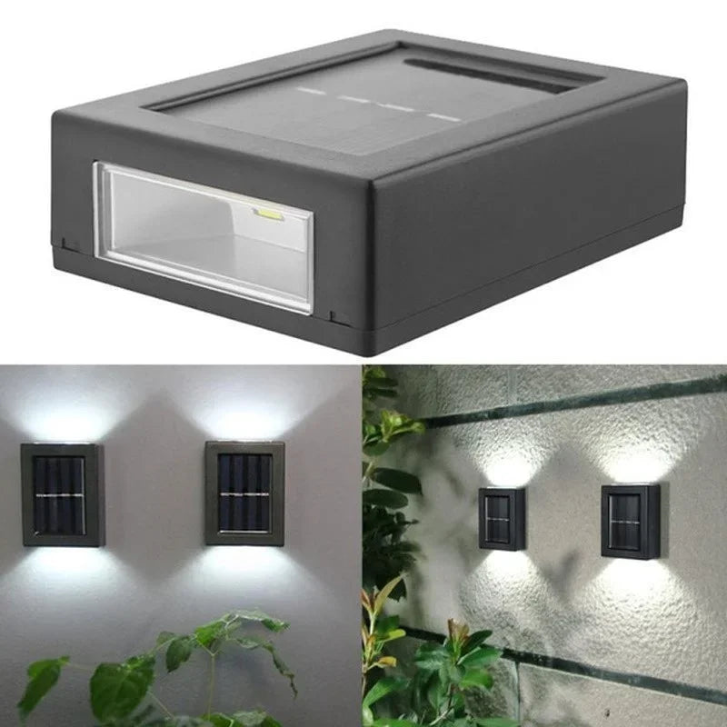 AlliLit Solar Wall Light Outdoor Waterproof LED Garden Lamp