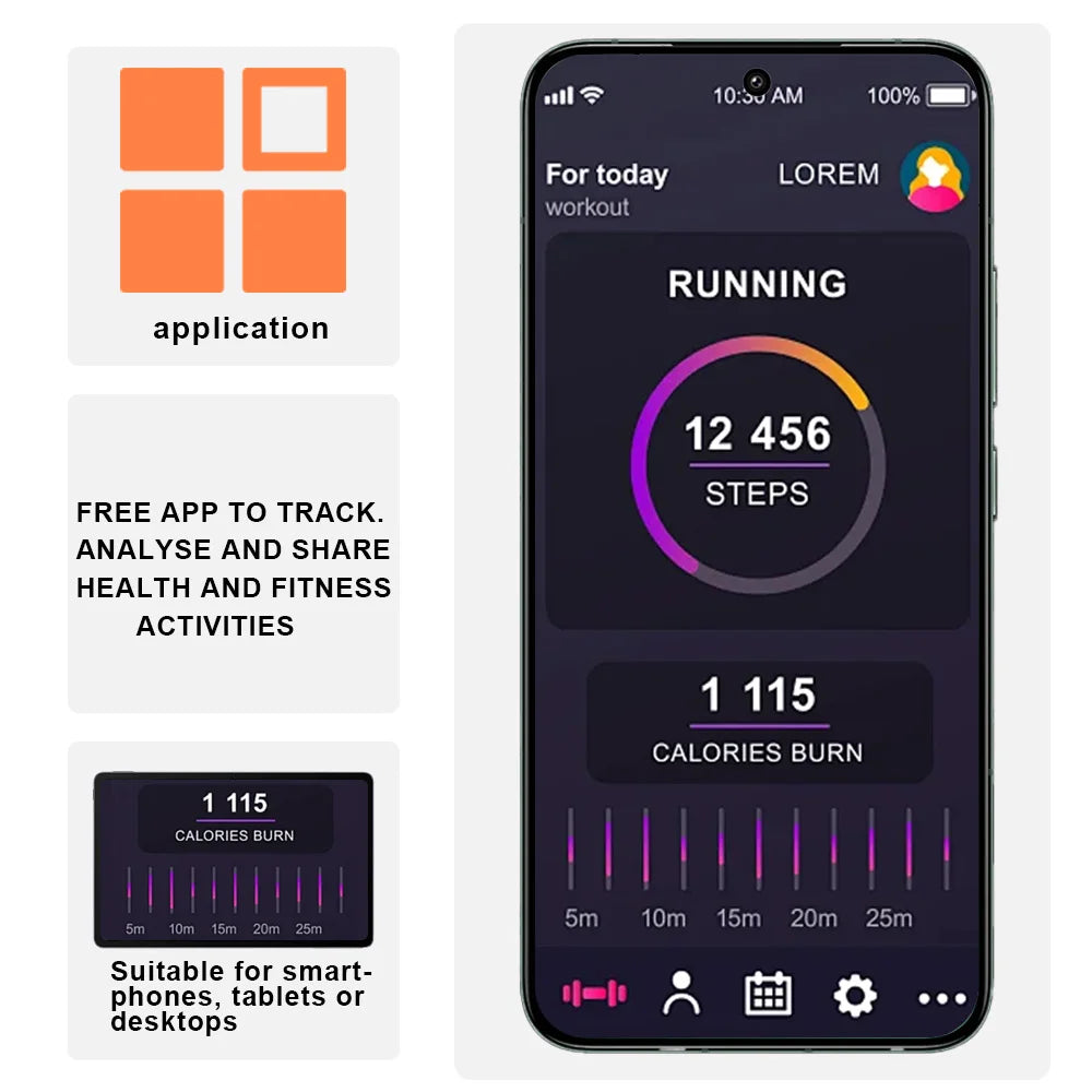 Smartwatch For Women Fitness Tracker iPhone Android Compatible