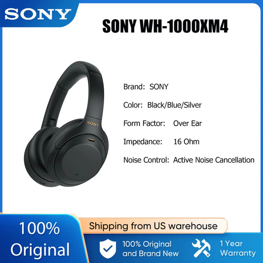 Sony WH-1000XM4 Wireless Noise Cancelling Headphones with Mic