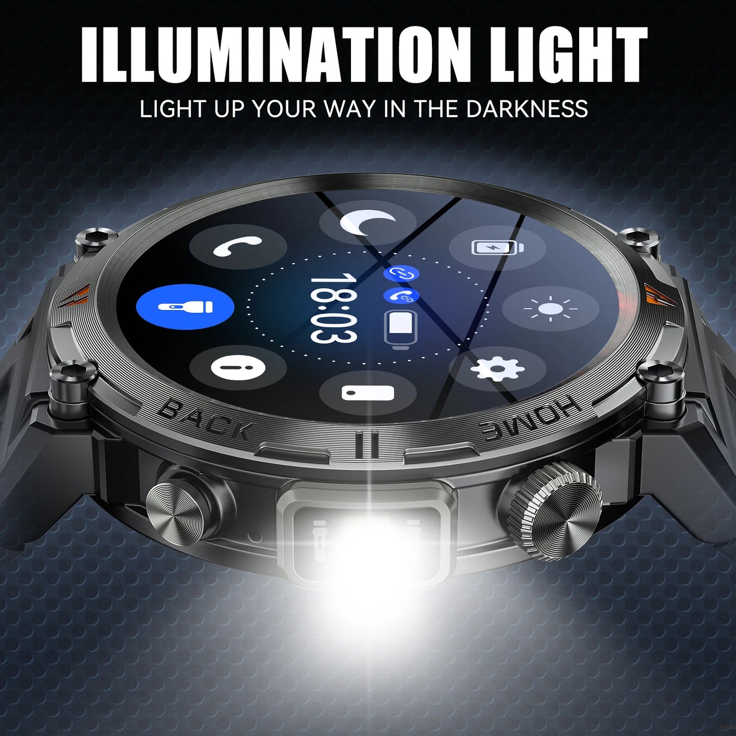 LaNikar KE3 Smartwatch Bluetooth Call Health Monitor For iOS Android