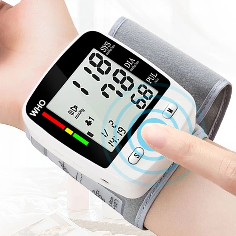 Takrol Digital Wrist Blood Pressure Monitor LCD 2x90 Memory Rechargeable
