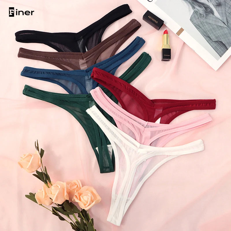 Seamless Thongs For Women Mesh TBack Panties Soft Everyday Wear