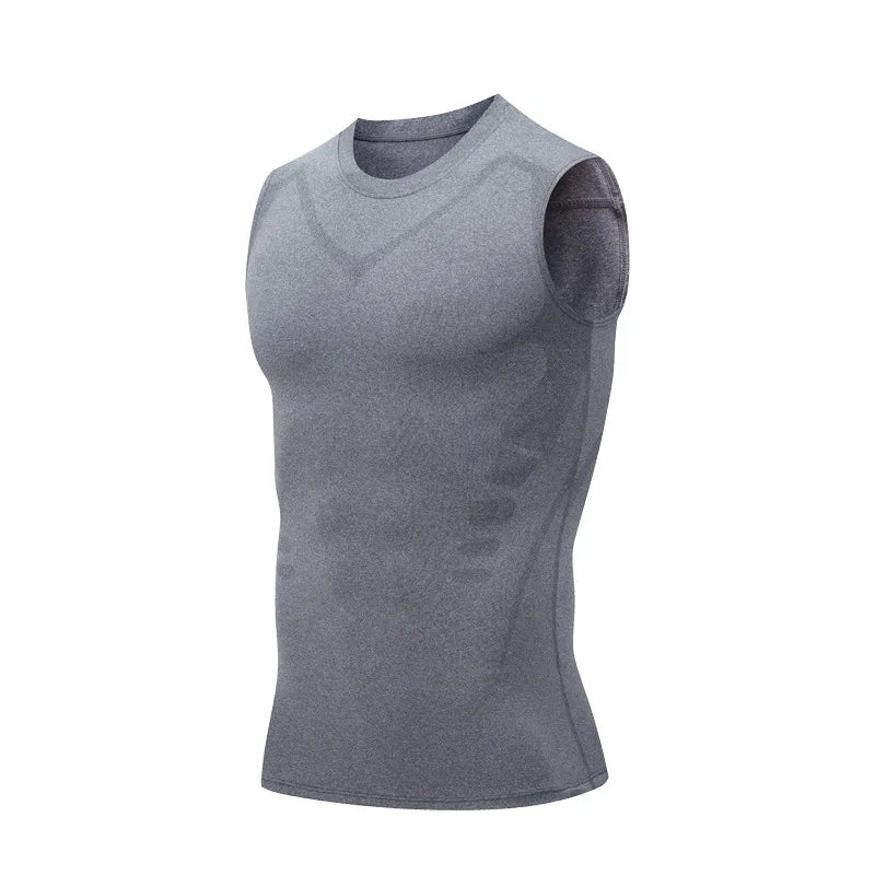 Men's Quick Dry Sleeveless Compression Tank Top for Workout