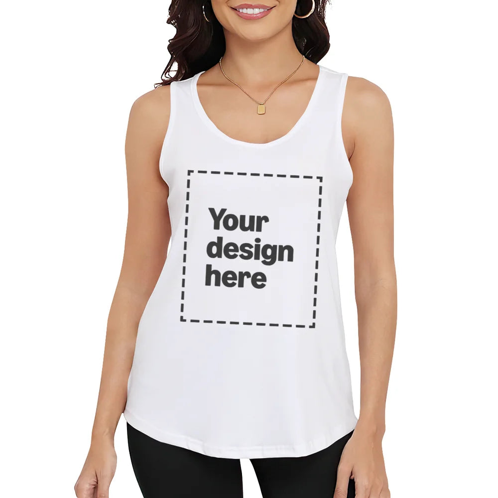 Personalized Women's Tank Top With Photo Logo Text