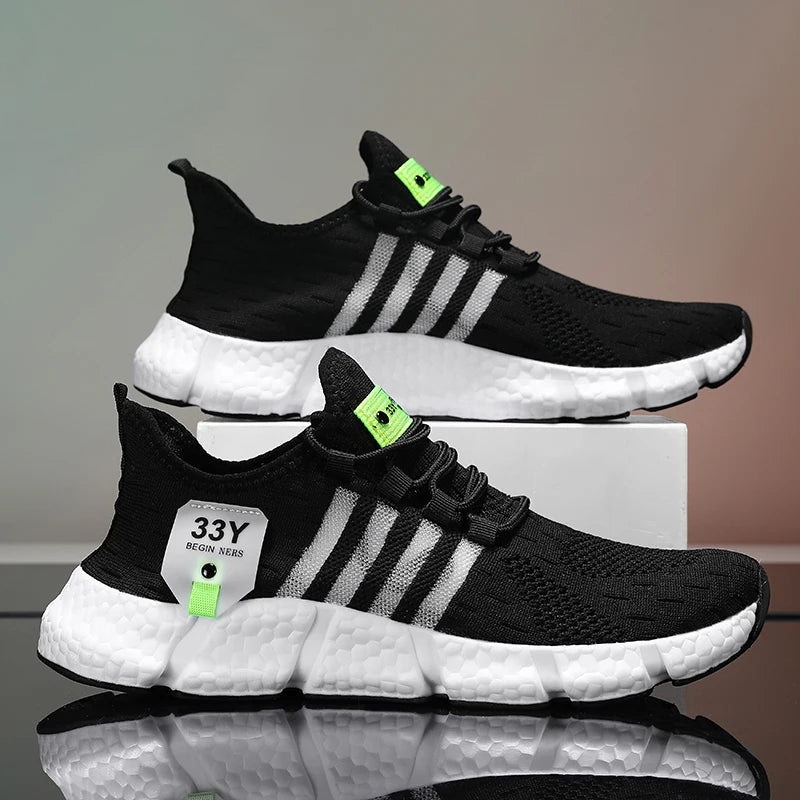 PUAMSS Men Running Shoes Breathable Mesh Sneakers All Day Comfort