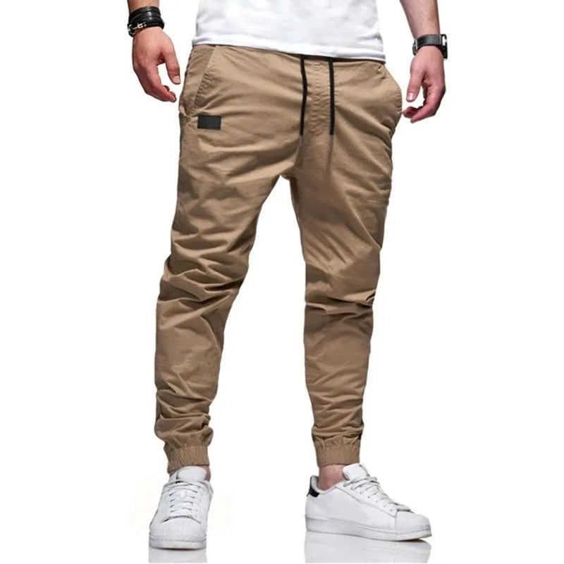 Mens Casual Jogger Cargo Pants With Multi Pockets