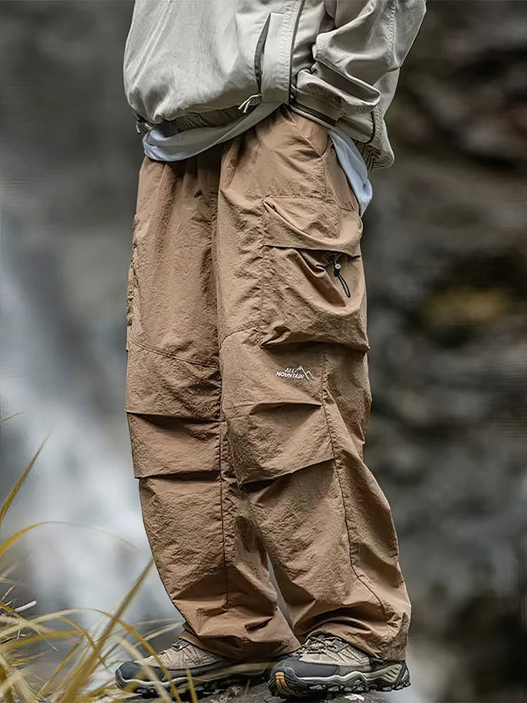 ZOYLEIR Vintage Baggy Hiking Cargo Pants For Men Outdoor Waterproof