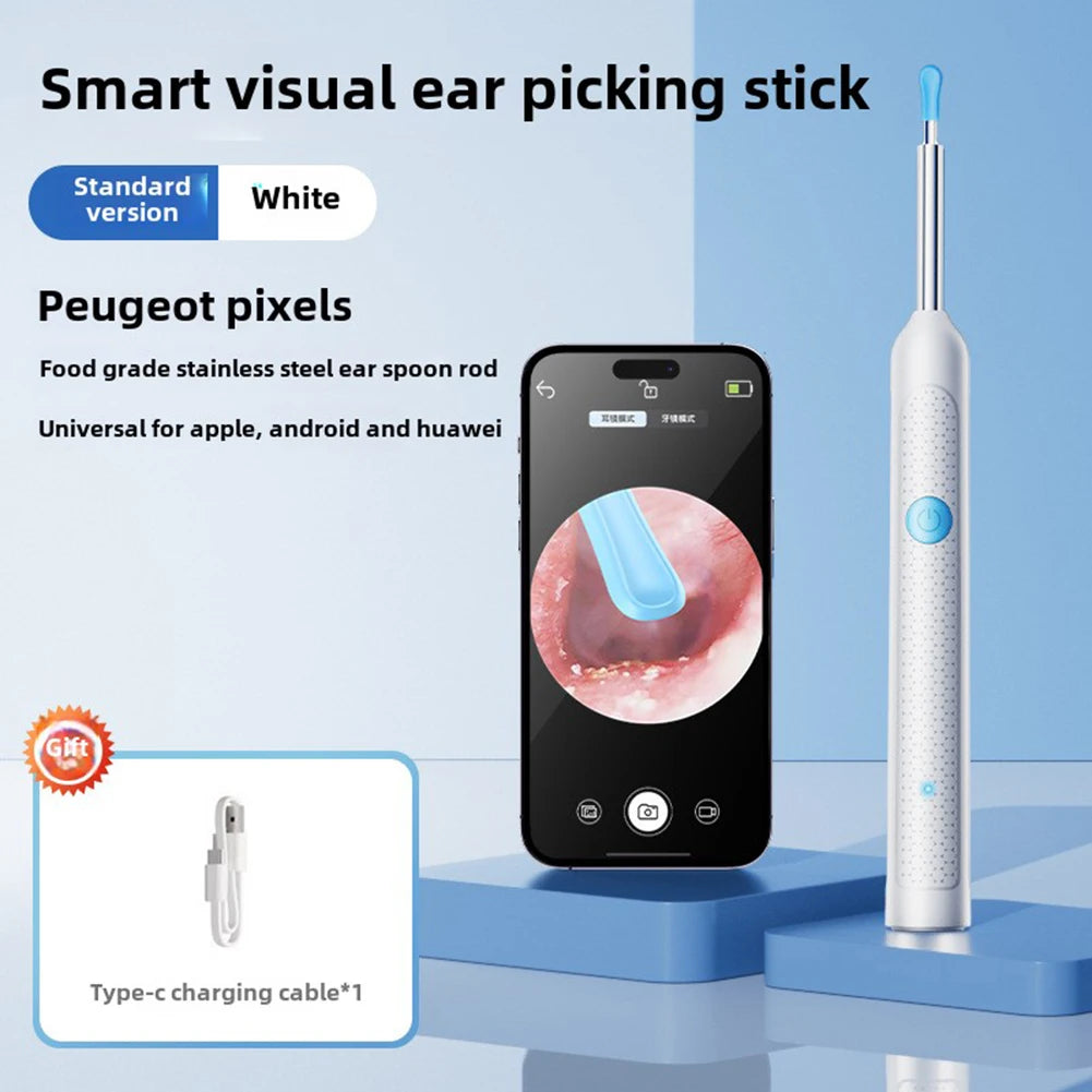 Smart Visual Ear Wax Removal Tool With Camera Otoscope
