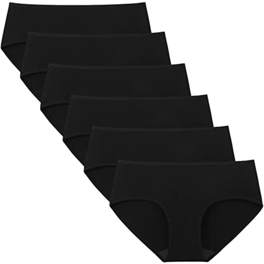 Womens Cotton Hipster Panties Six Pack For Everyday Comfort