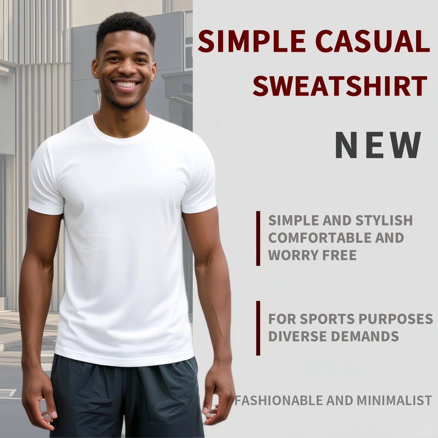 Men's Quick Dry Short Sleeve Gym Shirt for Running