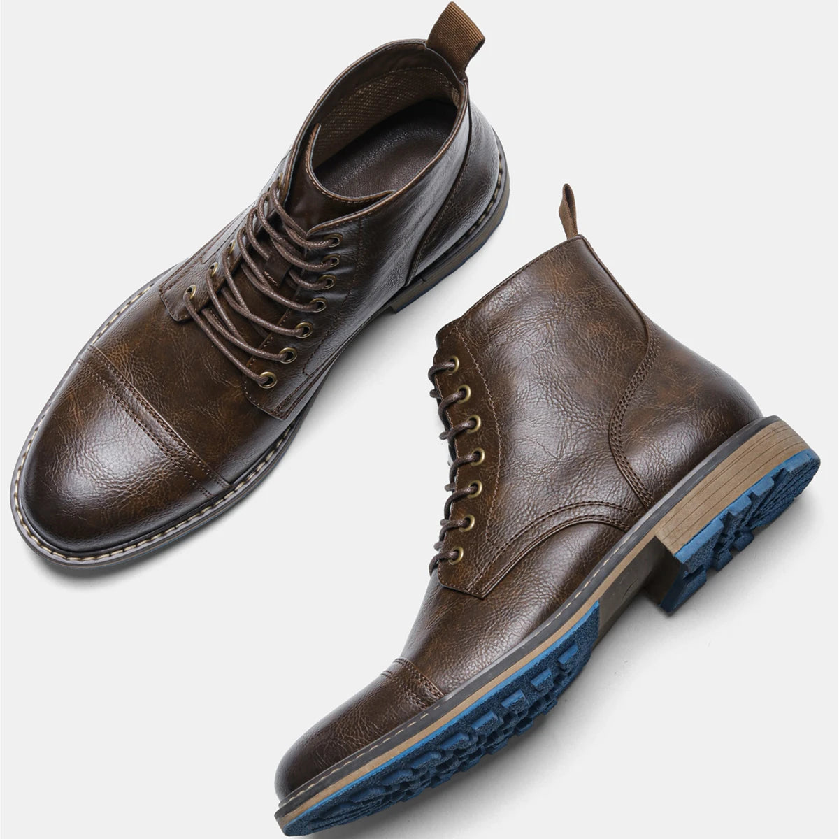 Hecrafted Mens Ankle Boots Comfortable Everyday Wear