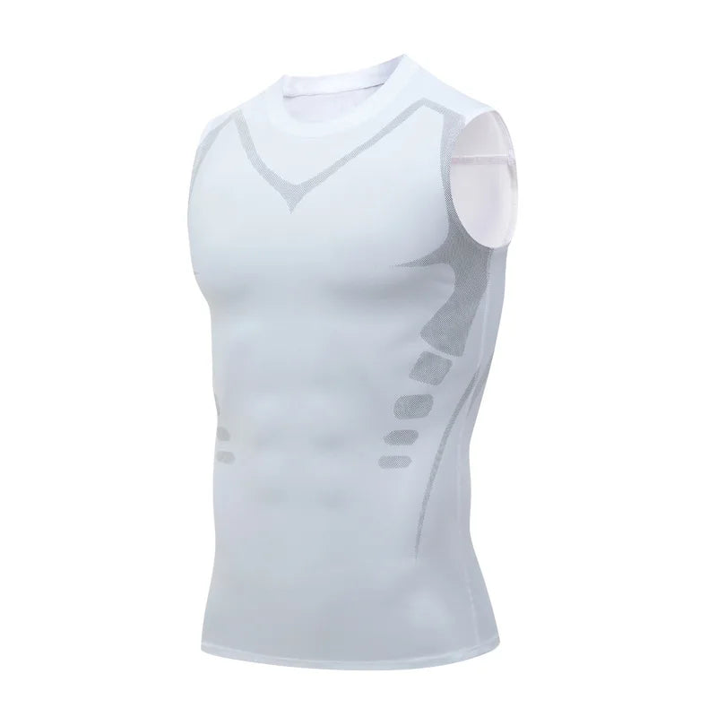 Men's Quick Dry Sleeveless Compression Tank Top for Workout