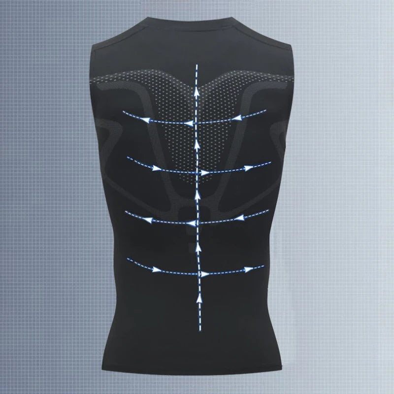 Men's Quick Dry Sleeveless Compression Tank Top for Workout