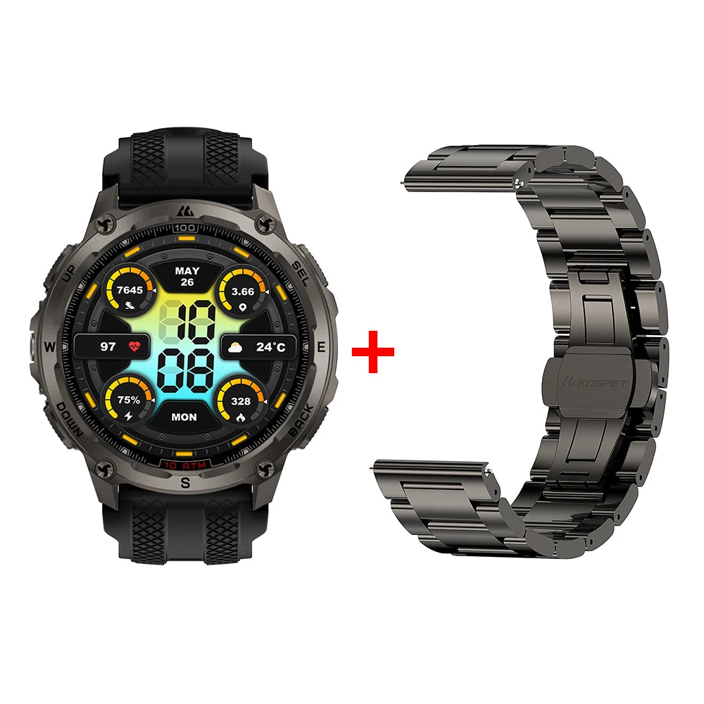 KOSPET Tank T4 Smart Watch 6Sat GPS Offline Maps 10ATM For Men
