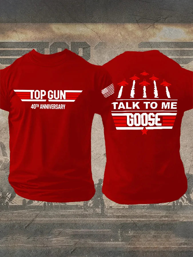 Ilstile Mens Retro Aviation Quote Graphic Tee Casual
