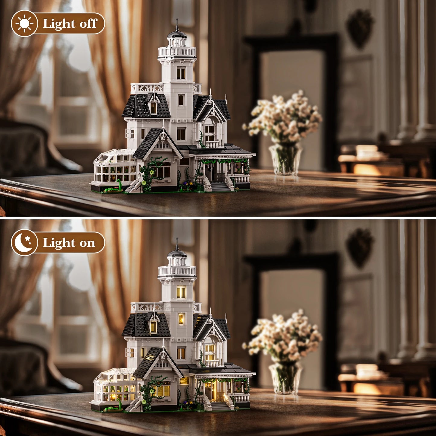 Owens House Building Set With LED Light Decor Model Gift