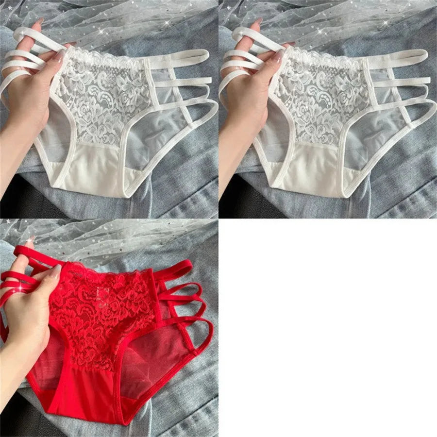 Breathable Lace Panties For Women Mesh Briefs Soft Comfort