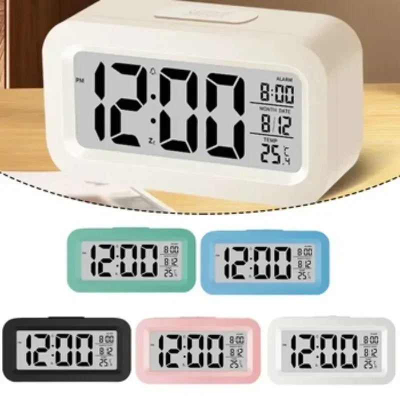 Digital Calendar Alarm Clock With LED Display For Desk