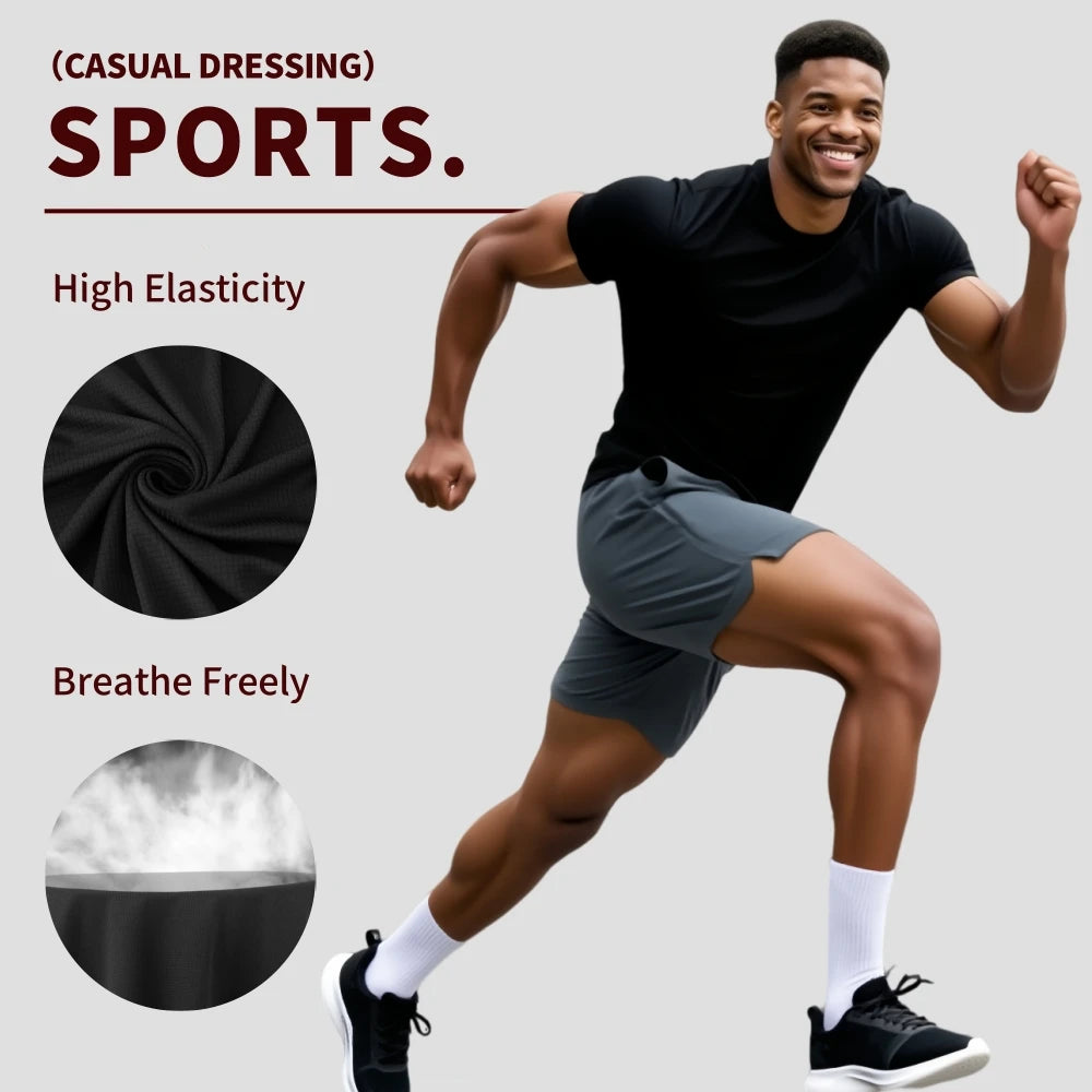 Men's Quick Dry Short Sleeve Gym Shirt for Running