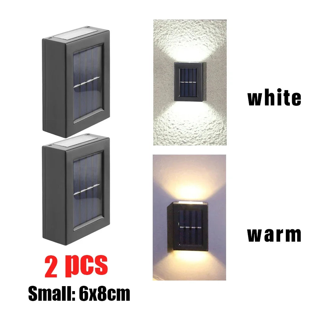AlliLit Solar Wall Light Outdoor Waterproof LED Garden Lamp