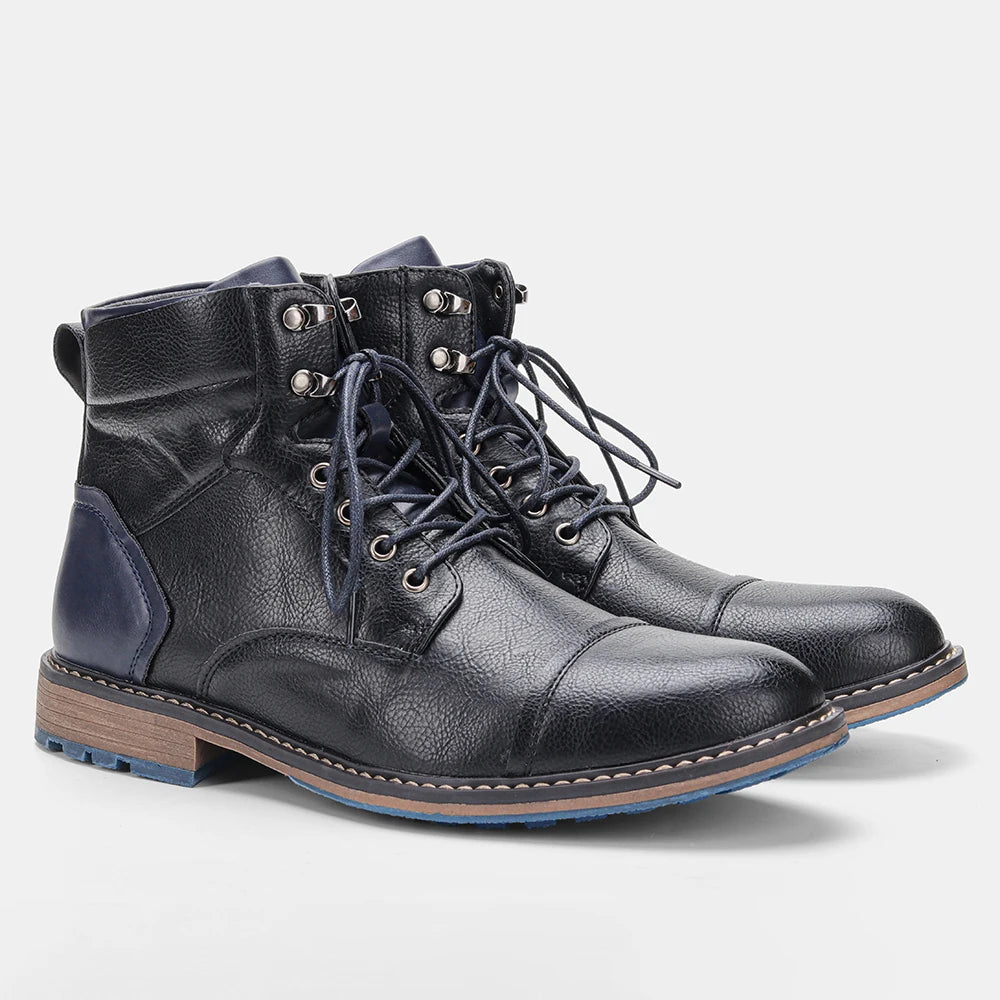 Hecrafted Mens Ankle Boots Comfortable Everyday Wear