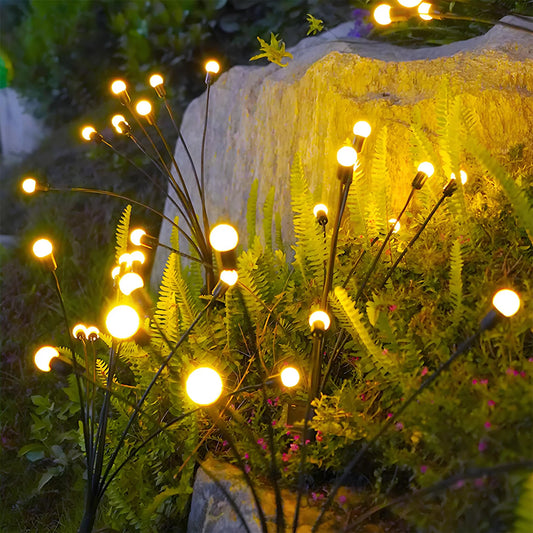 Solar Firefly Lights 8-Head Outdoor Garden Decor LED Waterproof