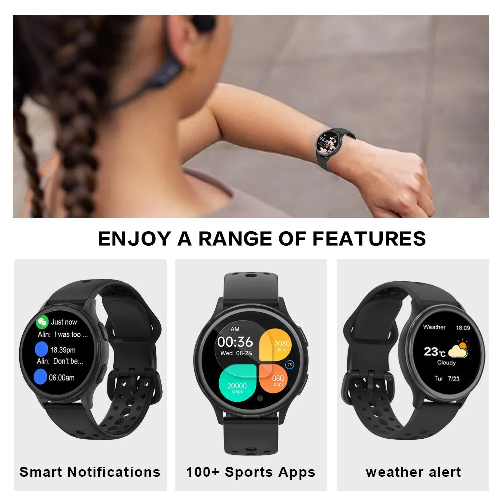 Smartwatch For Women Fitness Tracker iPhone Android Compatible
