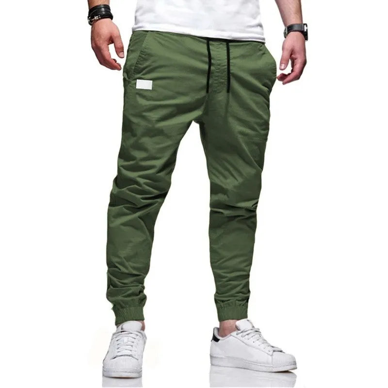 Mens Casual Jogger Cargo Pants With Multi Pockets