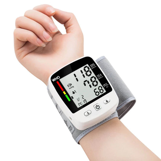 Takrol Digital Wrist Blood Pressure Monitor LCD 2x90 Memory Rechargeable