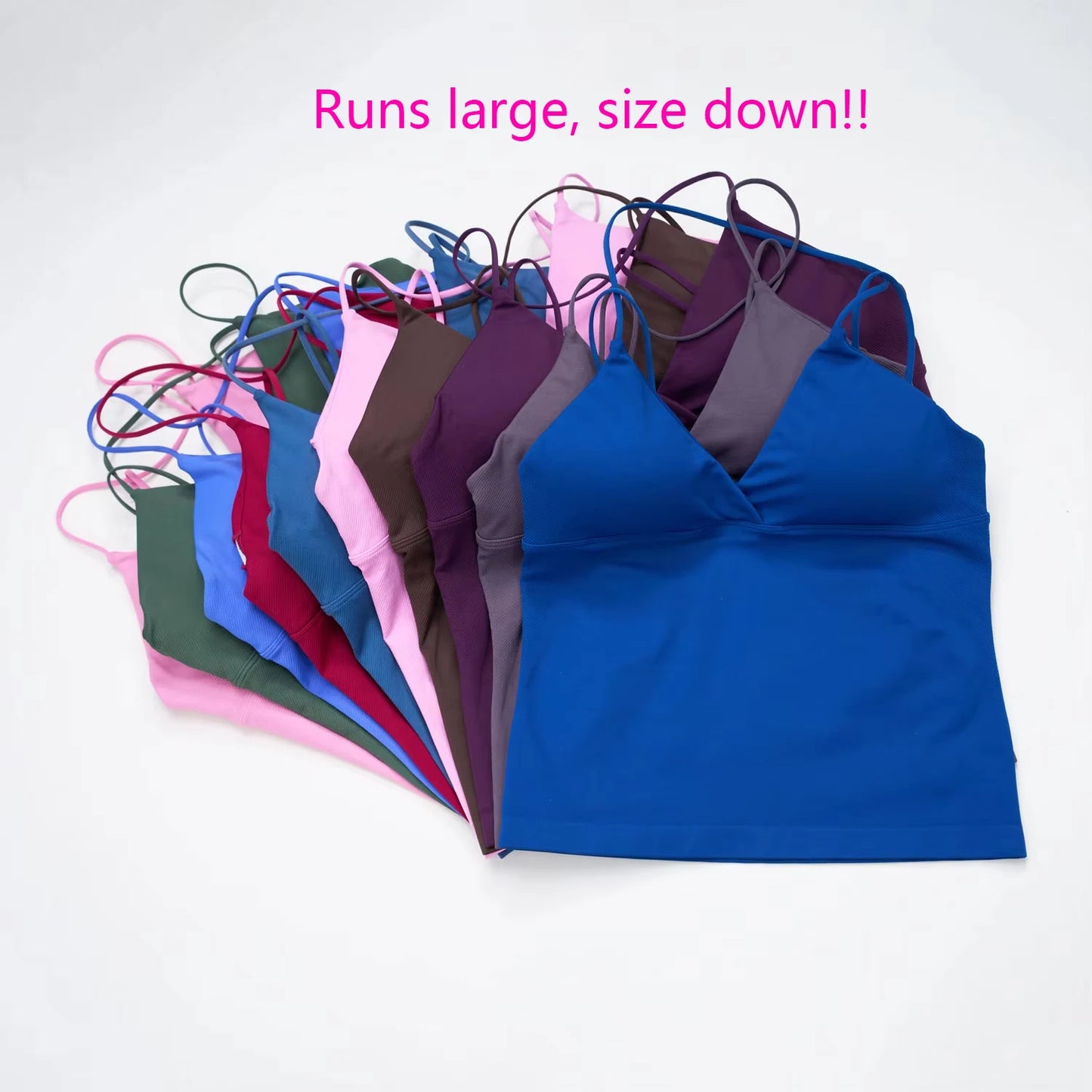 NCLAGEN Vision Twist Front Longline Yoga Tank Top Fitness Training