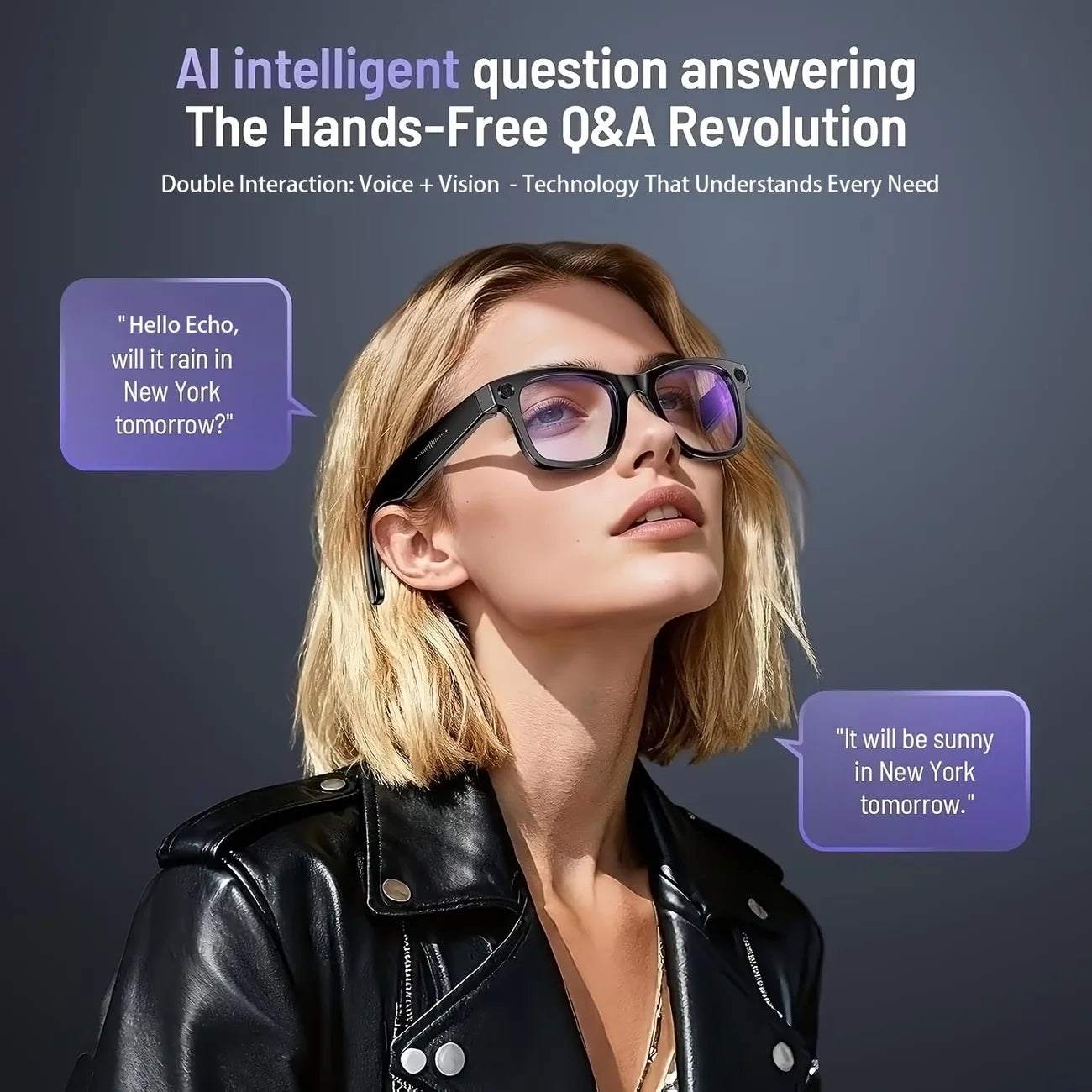 Giinova AI Smart Video Glasses With 8MP Camera Capabilities