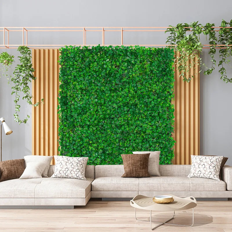 Artificial Hedge Panels Christmas Decorations 12pcs Garden Wall Decor