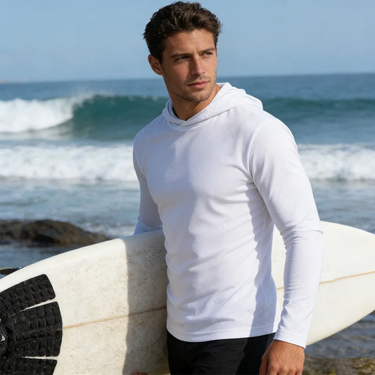 Mens Hooded Quick Dry Polyester Shirt Breathable Apparel