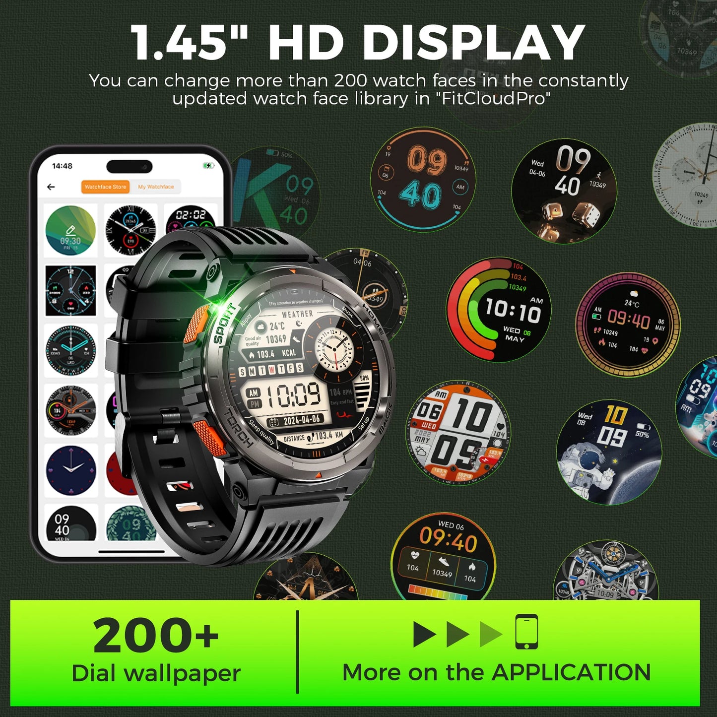 EIGIIS KE5 Smartwatch With Compass Barometer And Altitude 3ATM Waterproof