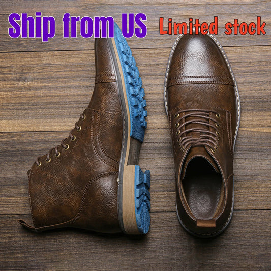 Hecrafted Mens Ankle Boots Comfortable Everyday Wear