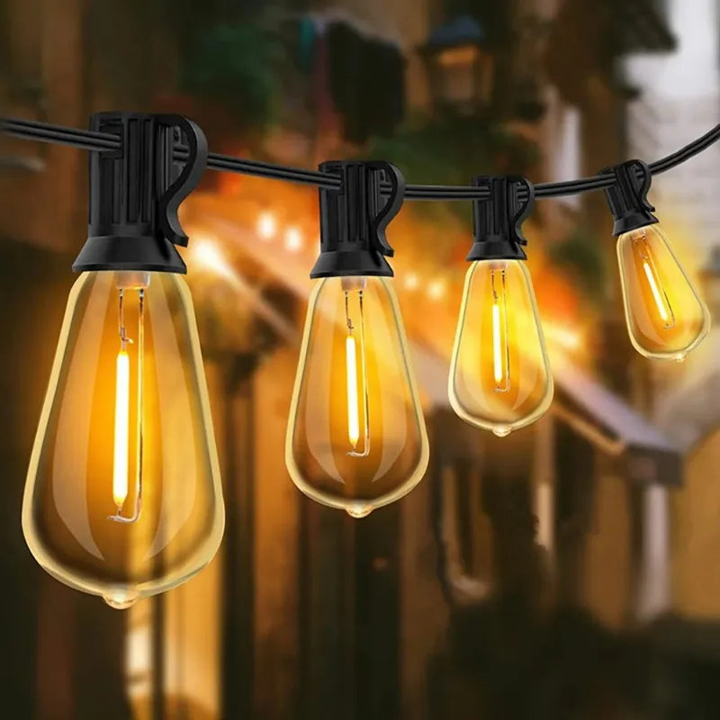 MIMIRGB Outdoor String Lights 60 LED Bulbs For Patio And Garden