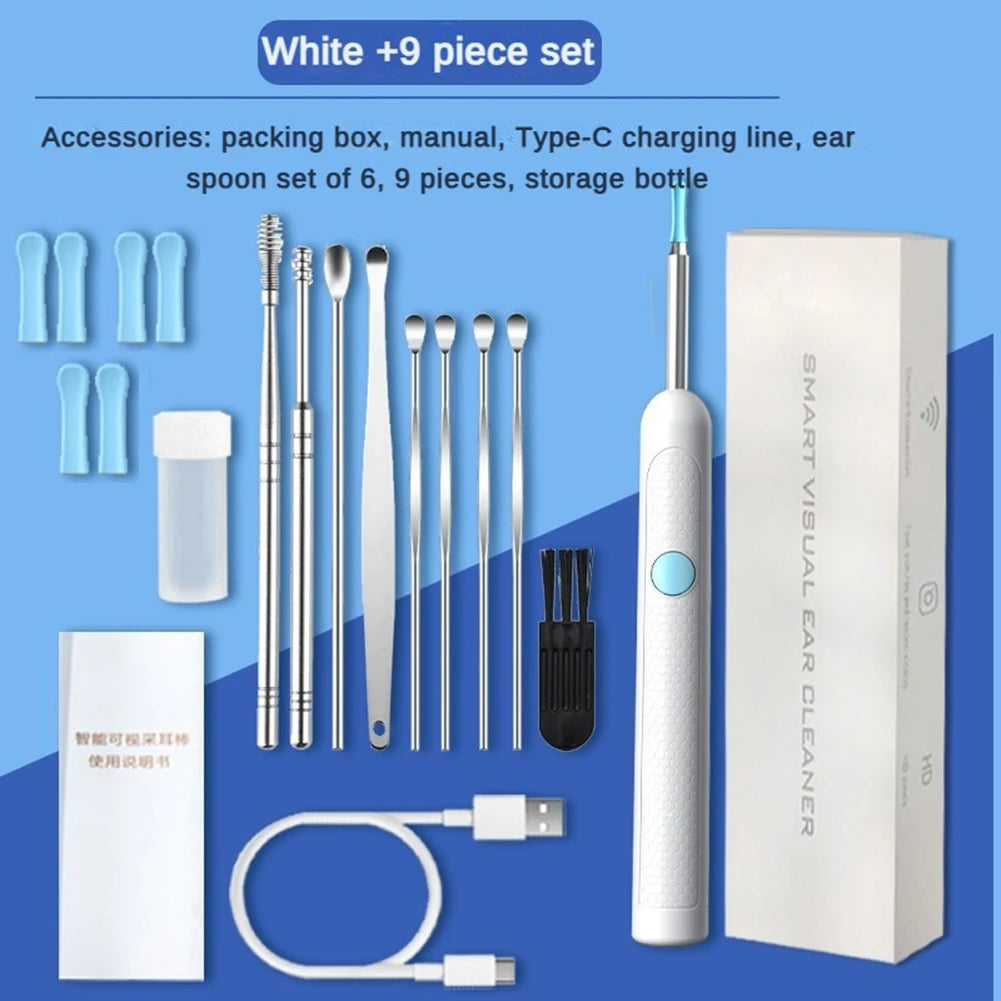 Smart Visual Ear Wax Removal Tool With Camera Otoscope