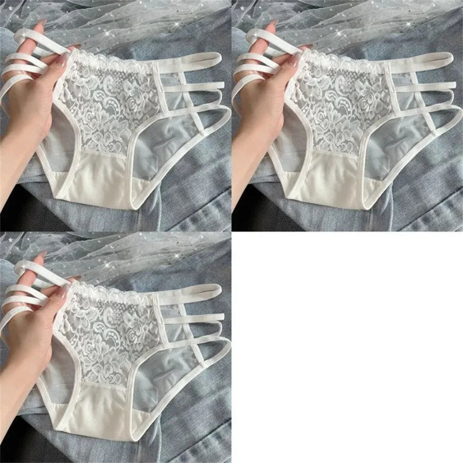 Breathable Lace Panties For Women Mesh Briefs Soft Comfort