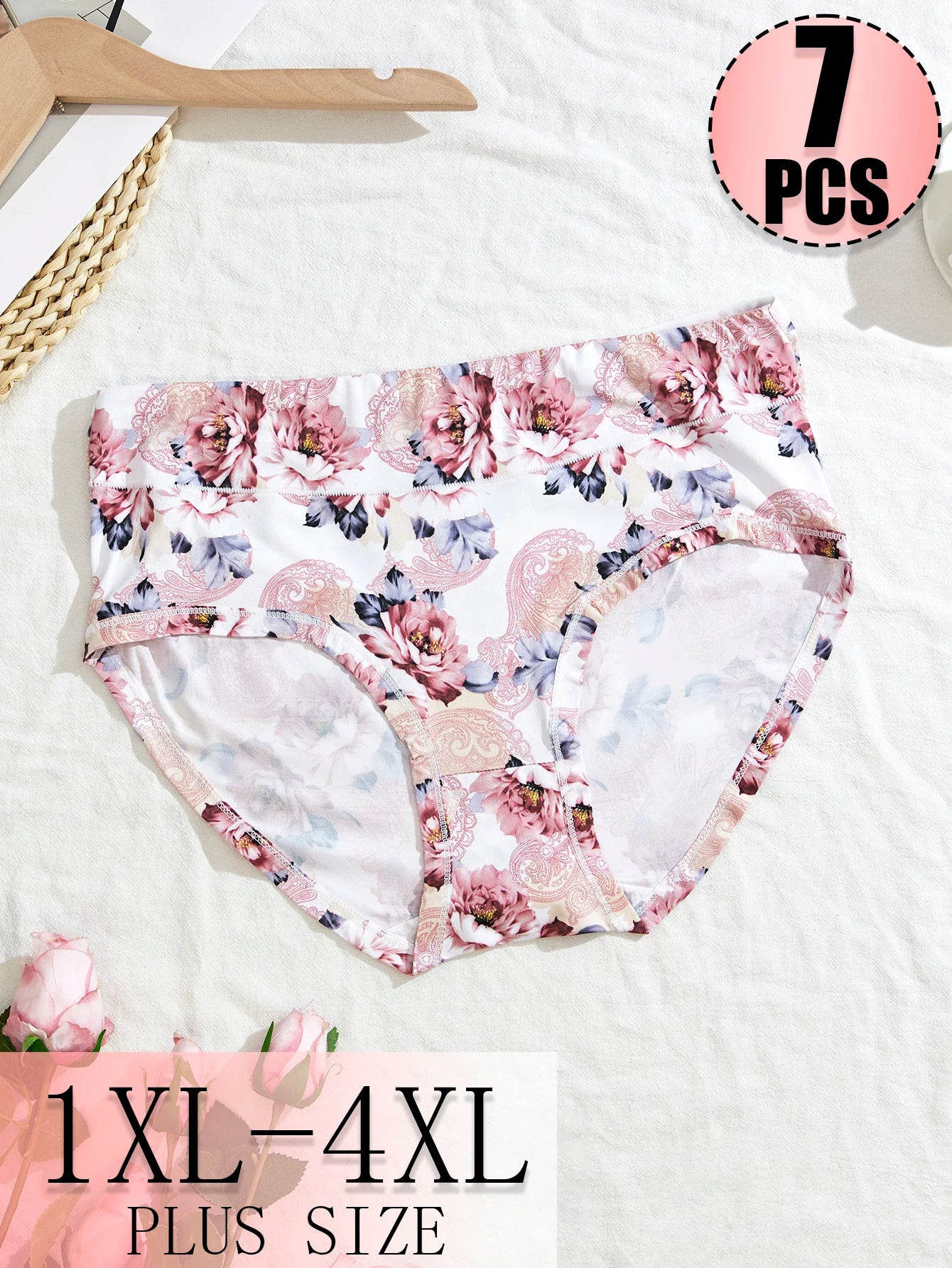 DORSU Women High Waisted Printed Panties Soft Skin