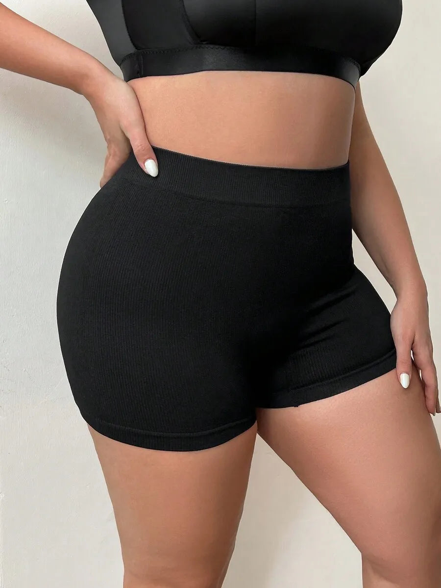 Plus Size Seamless Womens Boyshort Panties Polyester Elastane Blend