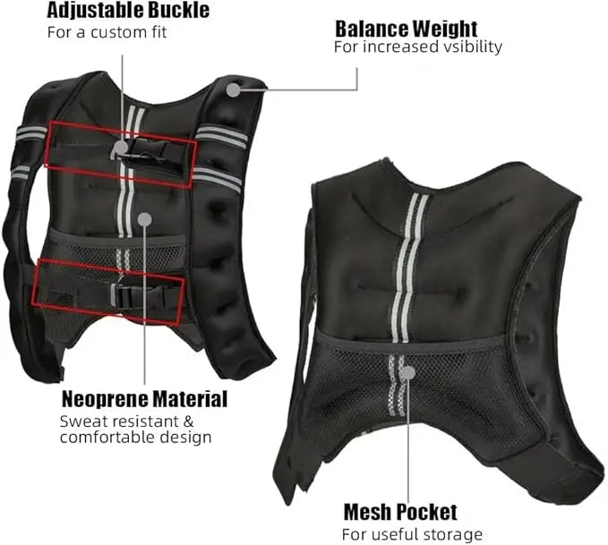 Weighted Vest For Workout Training Cardio And Running
