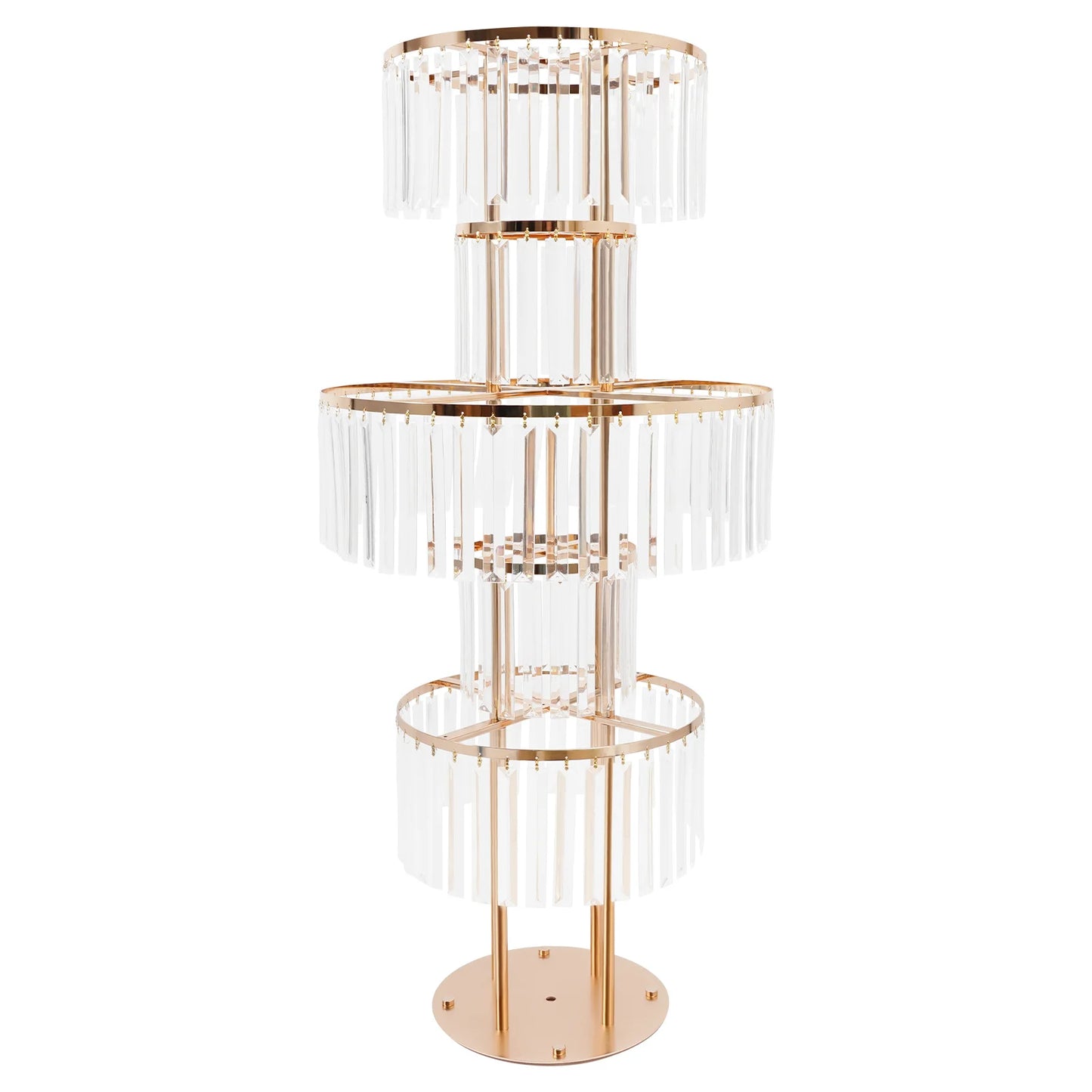 Five Tier Iron And Acrylic Wedding Centerpiece Stand