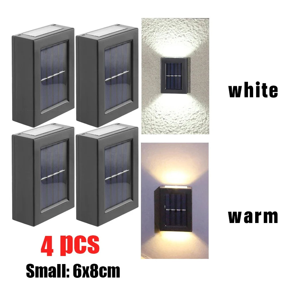 AlliLit Solar Wall Light Outdoor Waterproof LED Garden Lamp