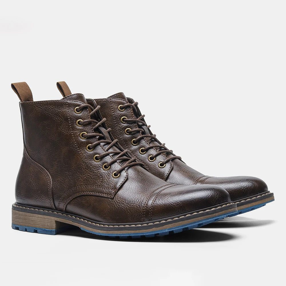 Hecrafted Ankle Western Leather Boots For Men Everyday Comfort